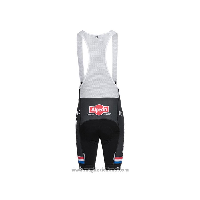2021 Abbigliamento Ciclismo Alpecin Fenix Campione Paesi Bassi Manica Corta e Salopette